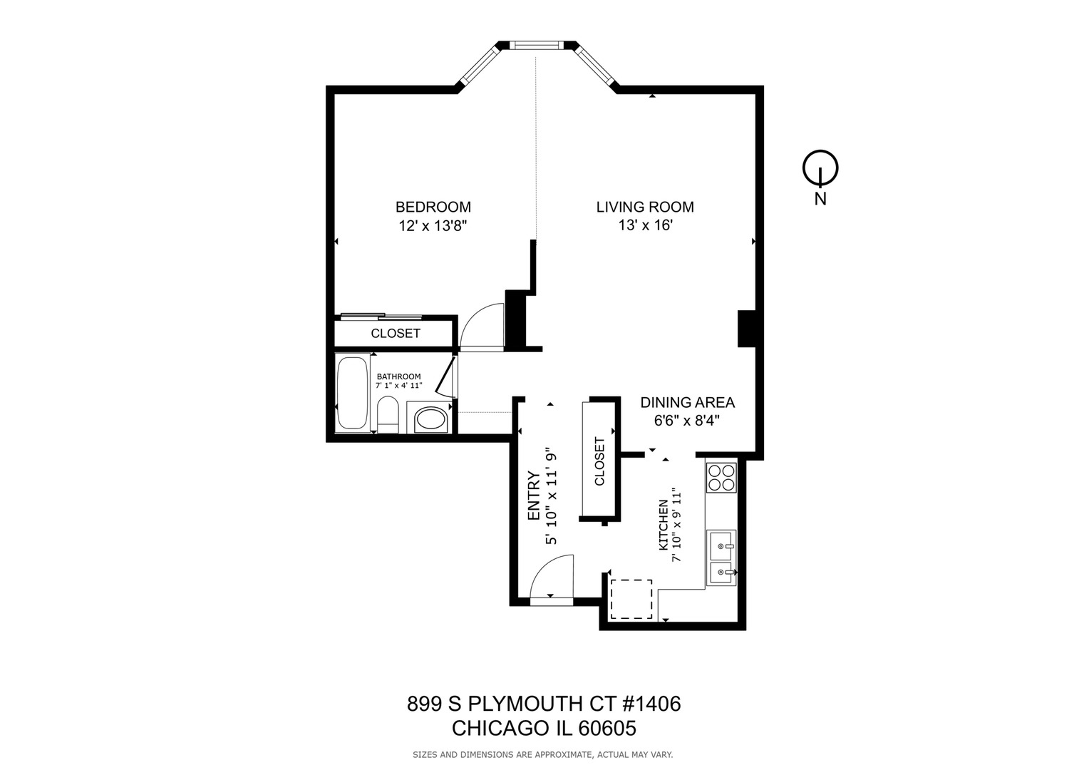 899 S PLYMOUTH Ct #1406 Chicago, IL 60605