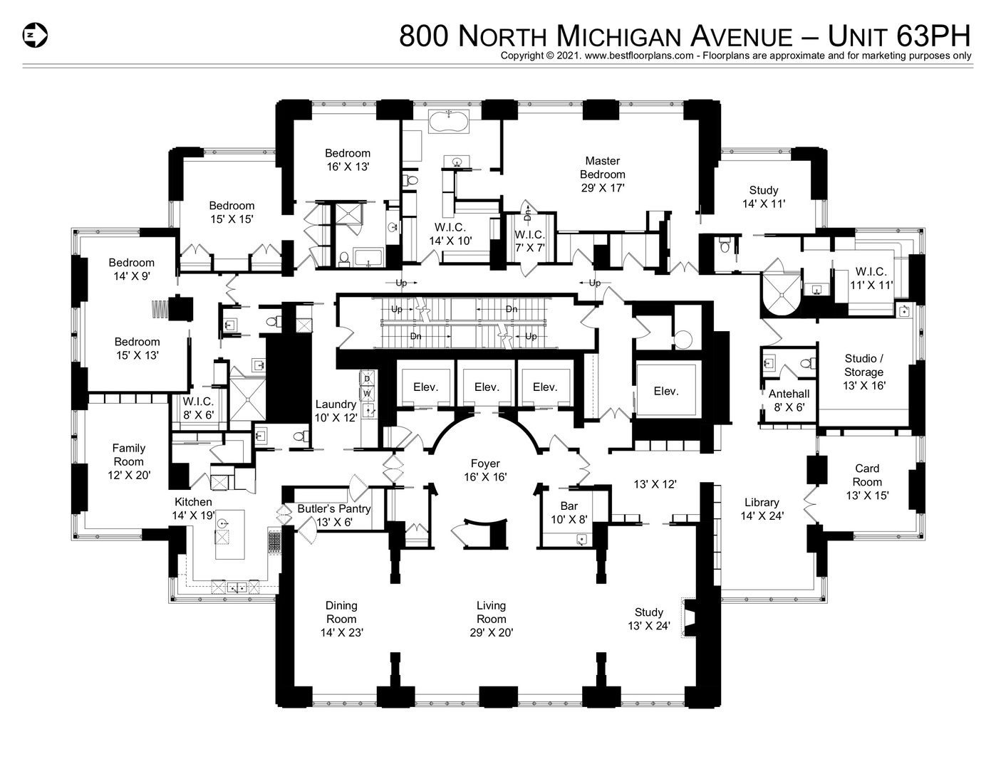 800 N Michigan Ave #63PH Chicago, IL 60611