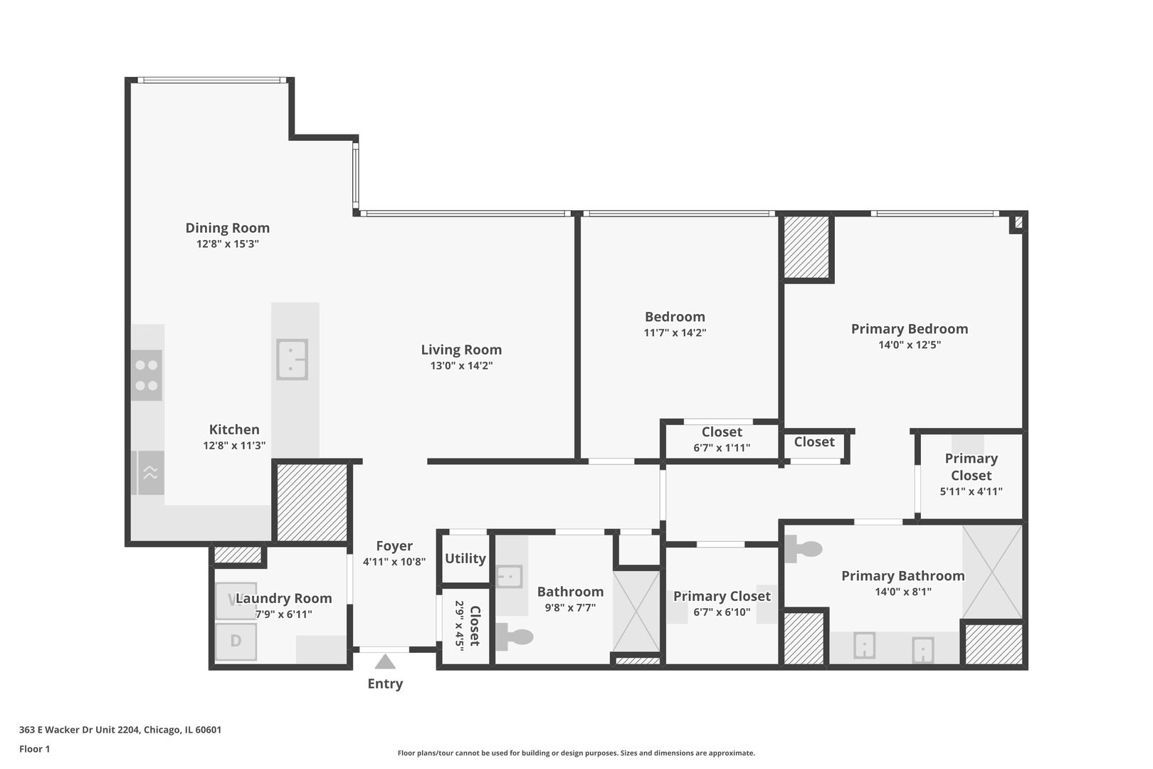 363 E Wacker Dr #2204 Chicago, IL 60601