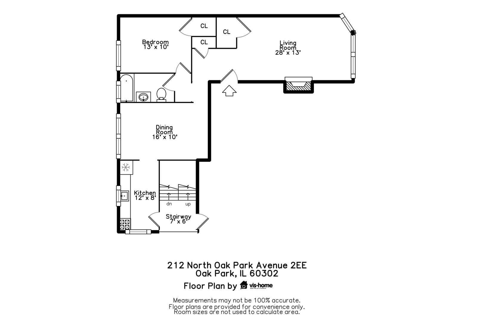 212 N Oak Park Ave #2EE Oak Park, IL 60302