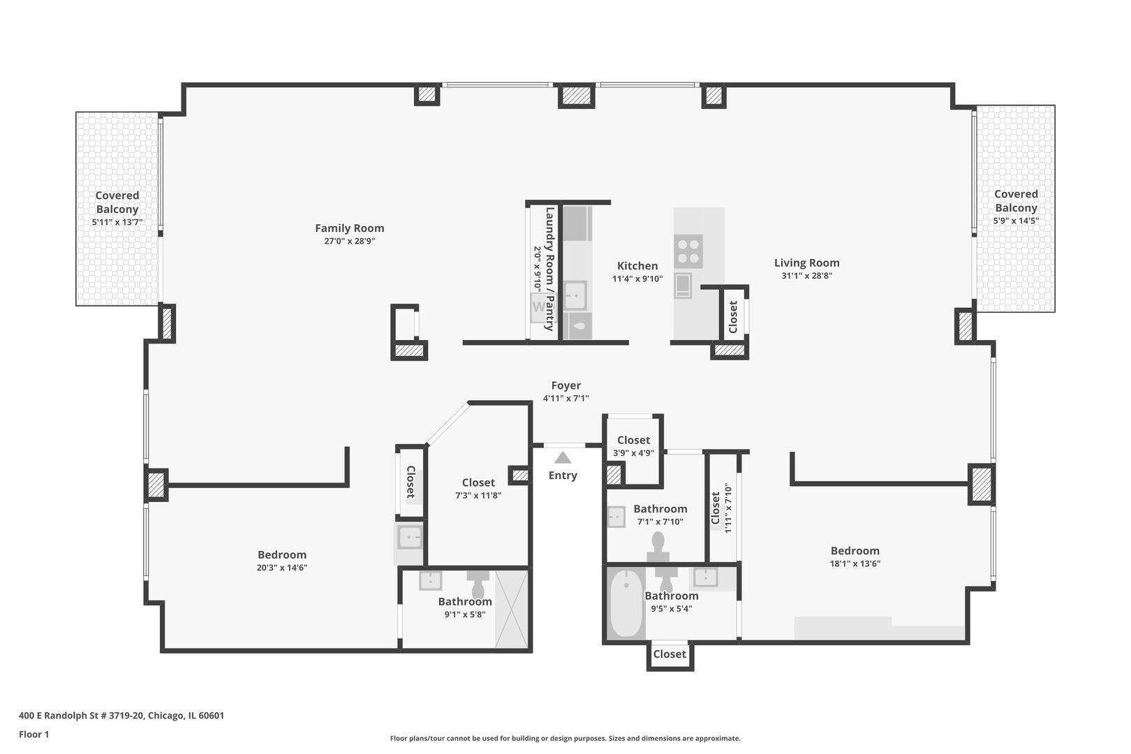 400 E Randolph St #3719-20 Chicago, IL 60601